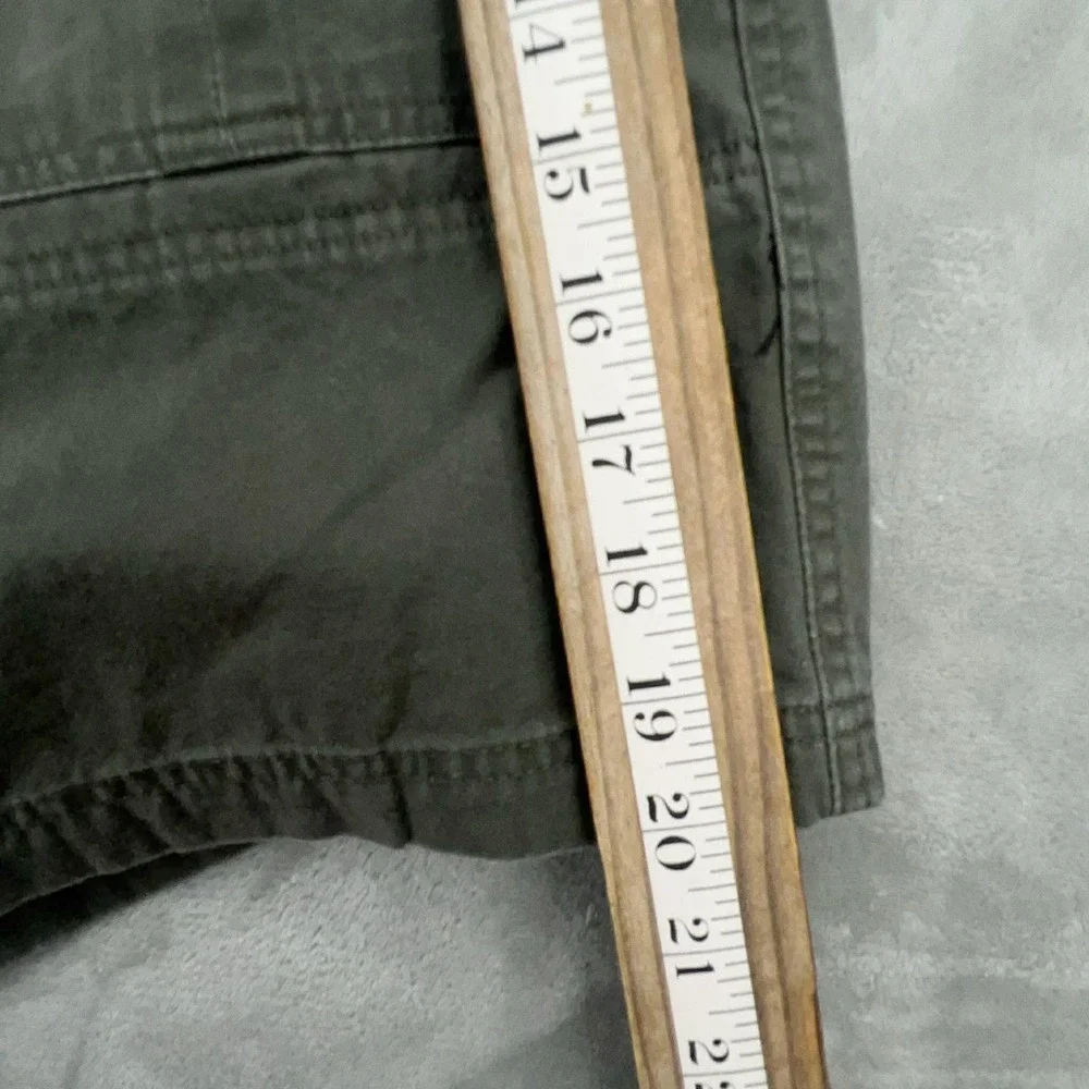 Basic Editions Mens Cargo Shorts Olive Green Elastic Waist‎ Cotton XXL